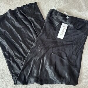 Revolve SNDYS Maxi Dress Black‎ Strapless Satin size M NWT $125